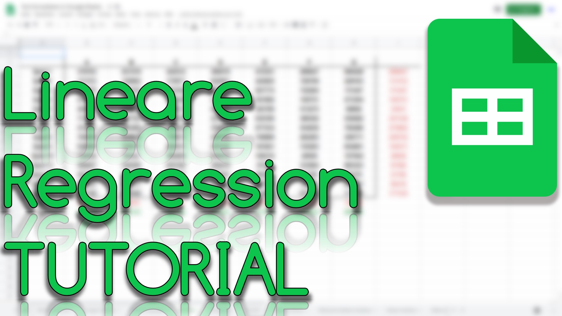 Lineare Regression in Google Sheets (Video Thumbnail!)