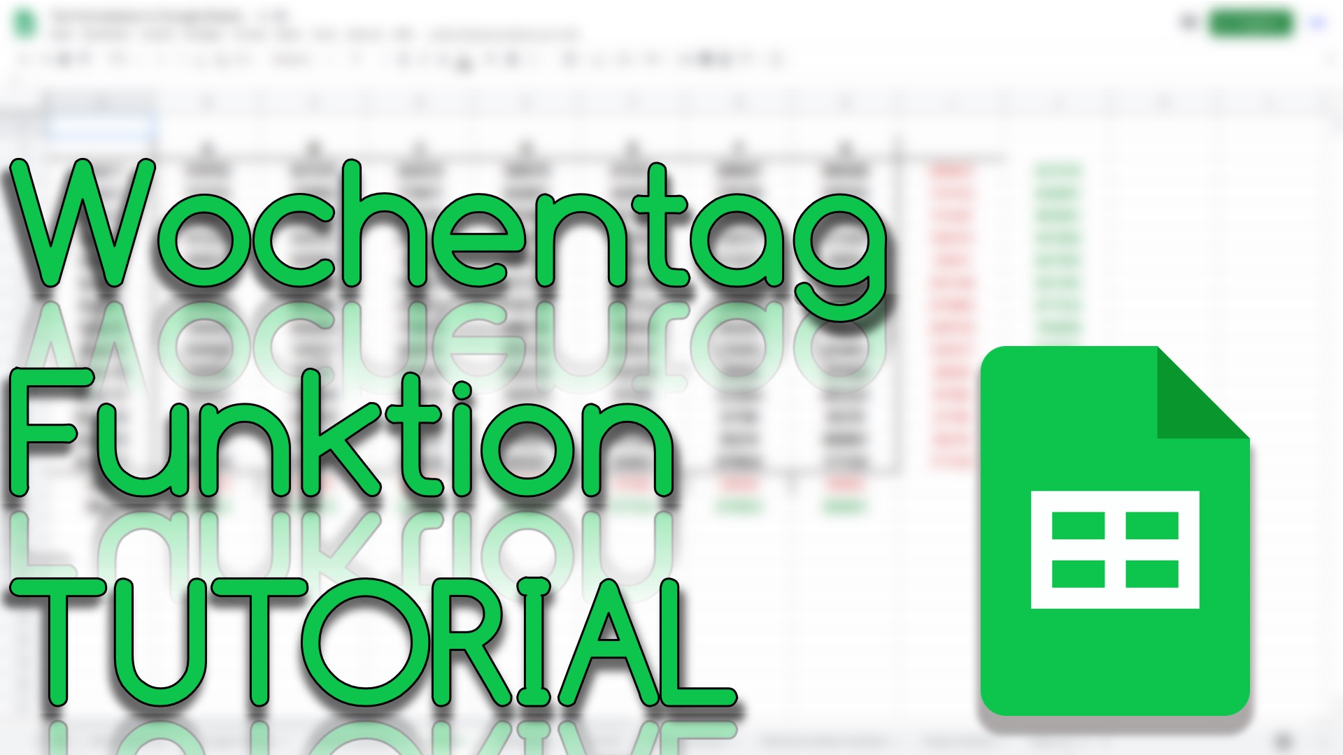 Wochentag Funktion in Google Sheets (Video Thumbnail!)