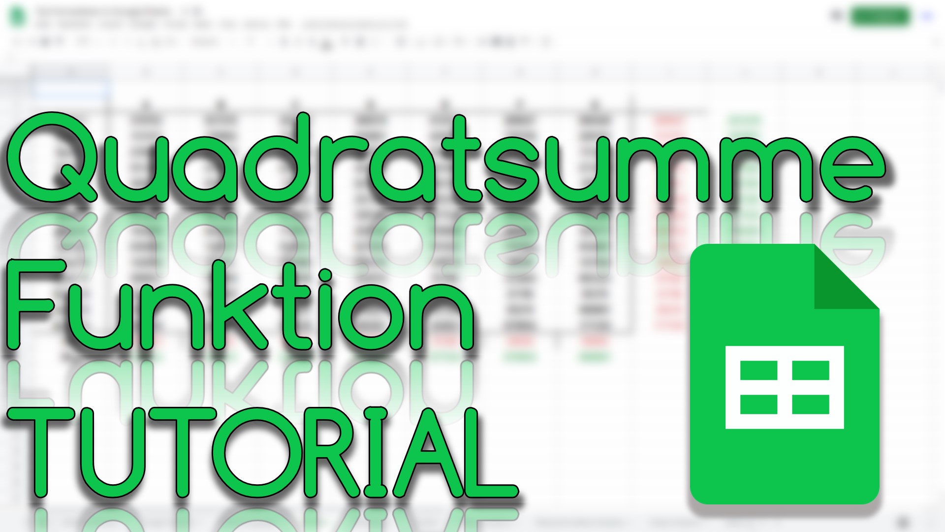 Quadratsumme Funktion in Google Sheets (Video Thumbnail!)