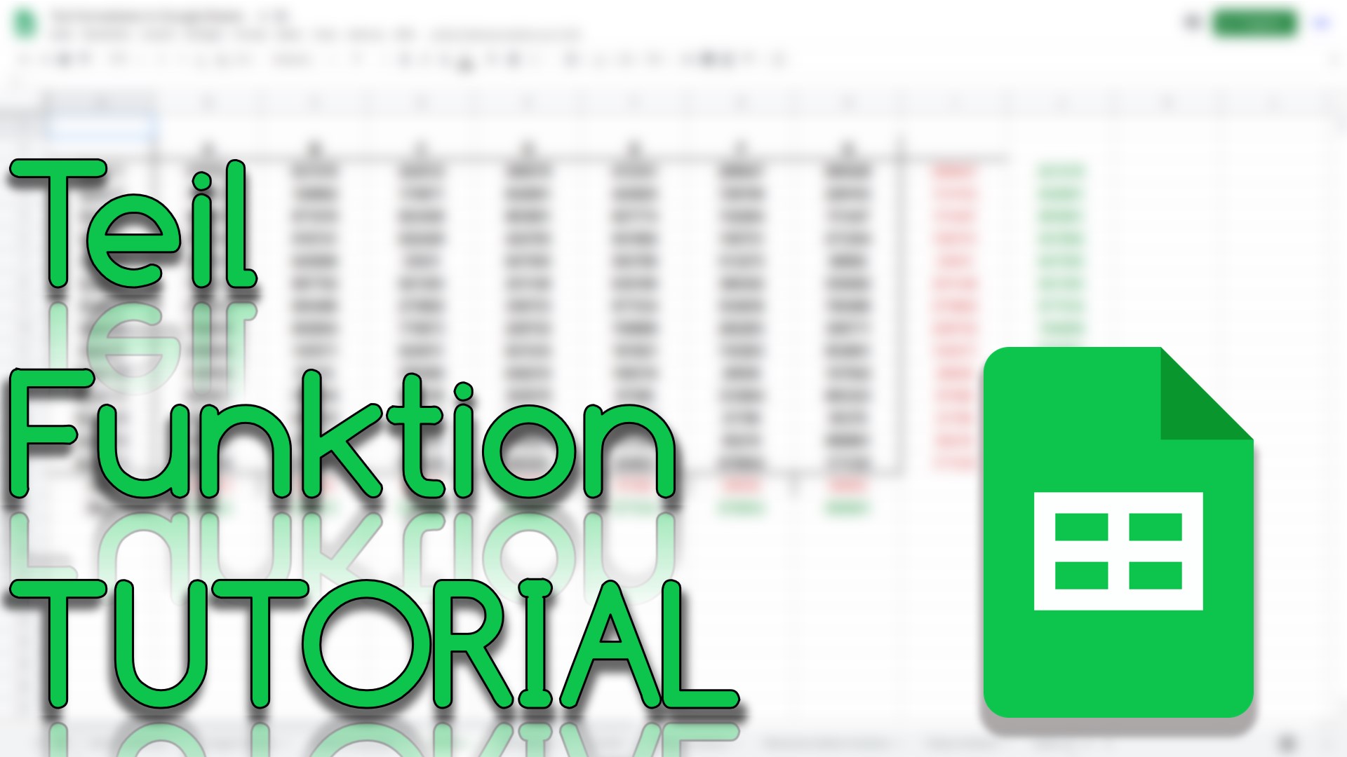 Teil Funktion in Google Sheets (Video Thumbnail!)