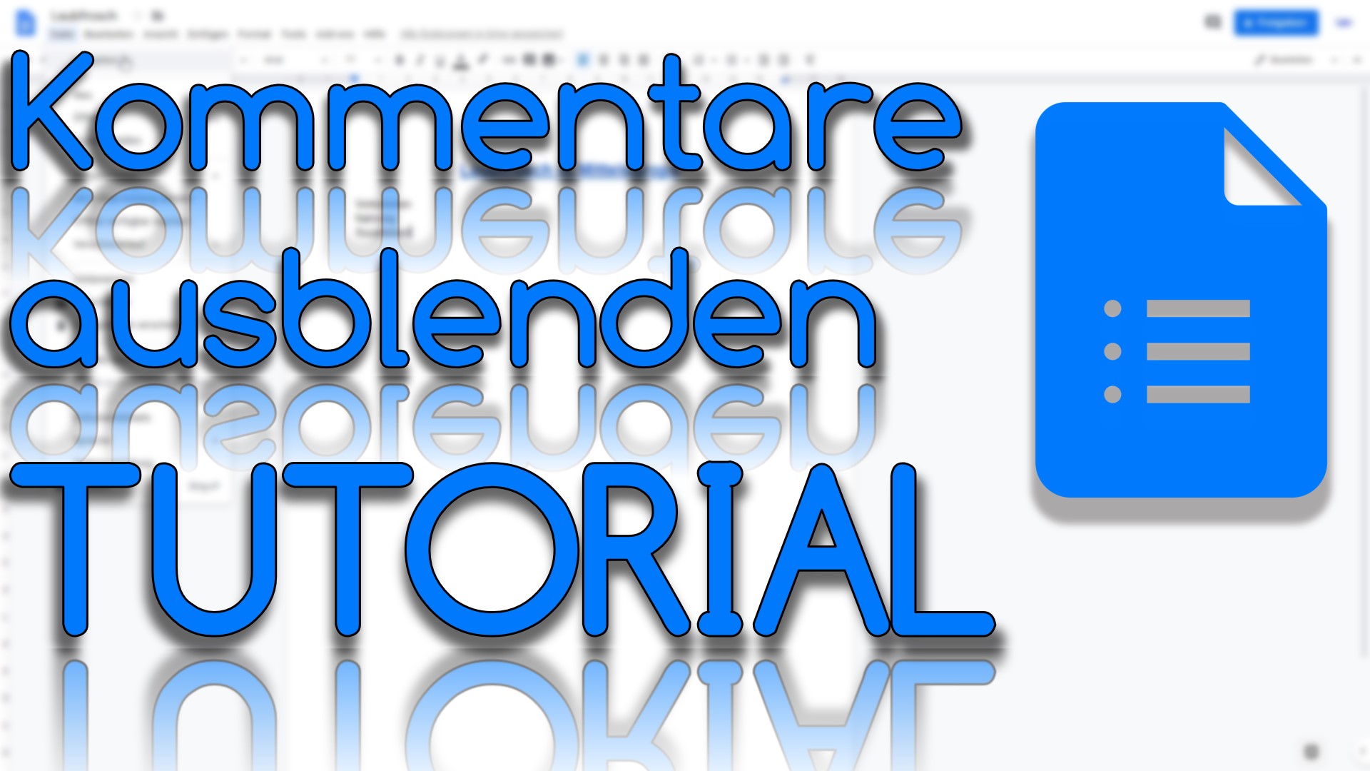 Kommentare anzeigen in Google Docs (Video Thumbnail!)