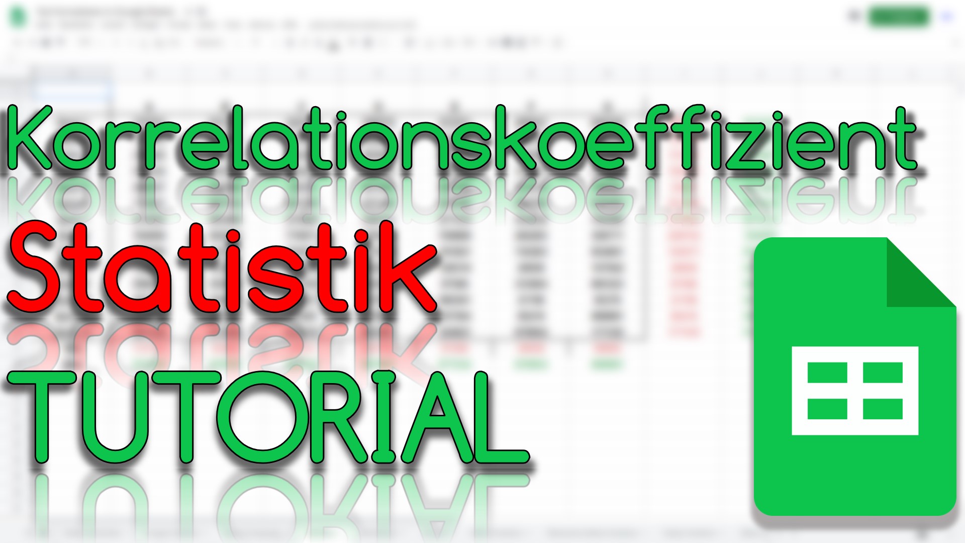 Korrelationskoeffizient - Statistik in Google Sheets (Video Thumbnail!)