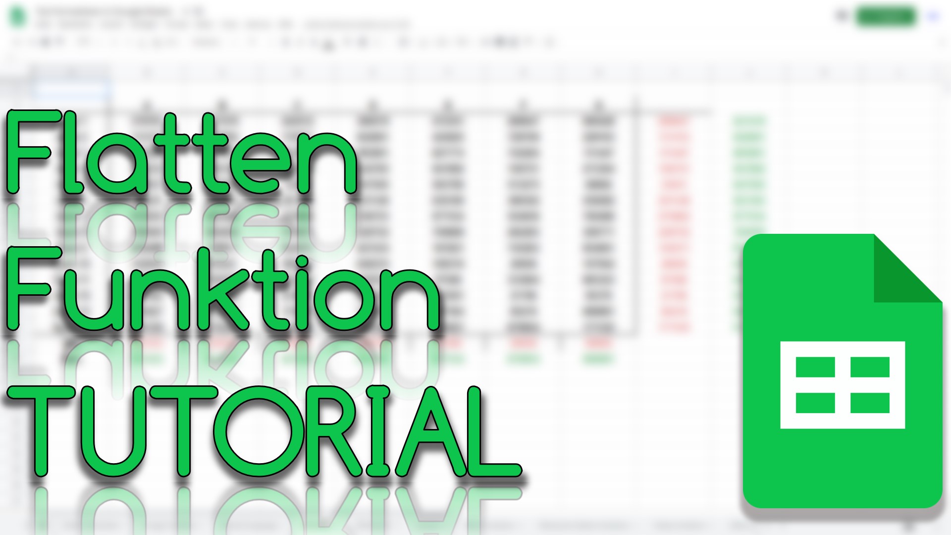 Flatten Funktion in Google Sheets (Video Thumbnail!)