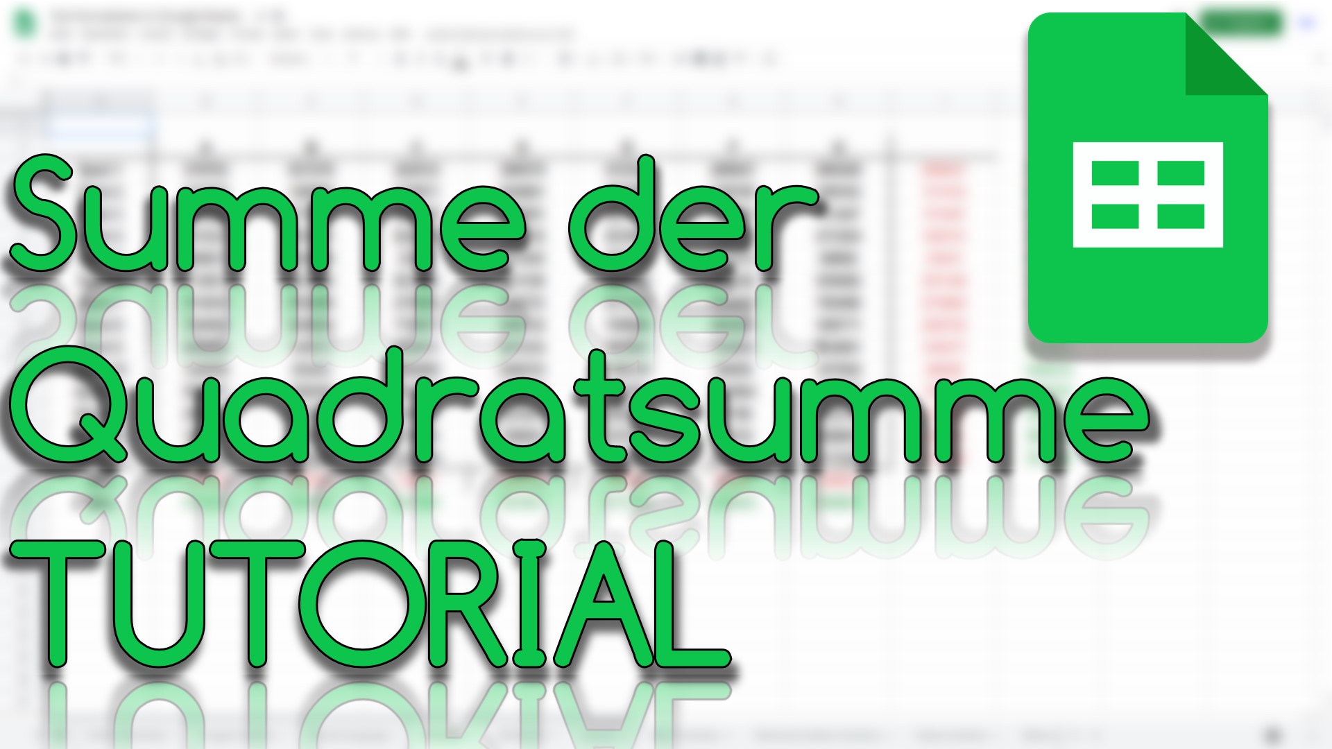 Summe der Quadratsummen berechnen in Google Sheets (Video Thumbnail!)