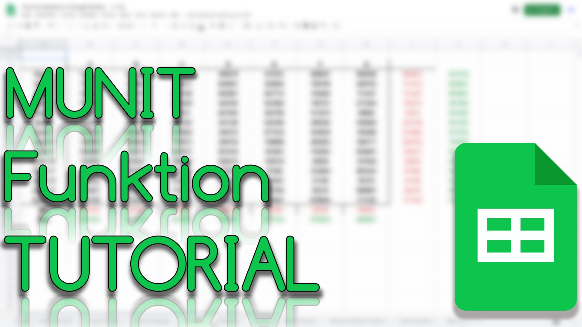 MUNIT Funktion in Google Sheets (Video Thumbnail!)