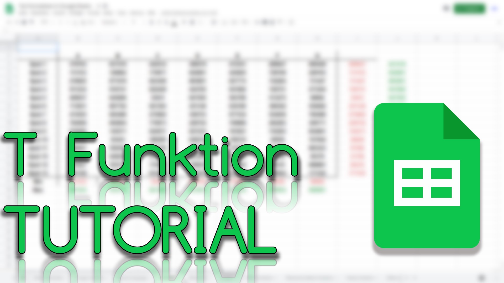 T Funktion in Google Sheets (Video Thumbnail!)