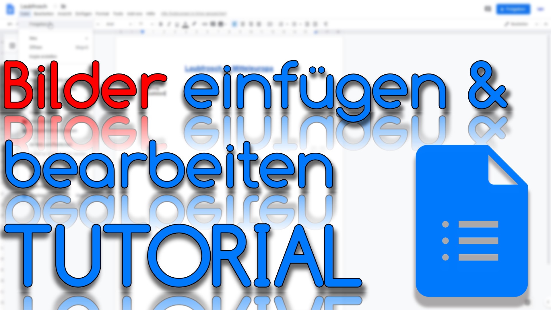 Bilder einfügen & bearbeiten in Google Docs (Video Thumbnail!)