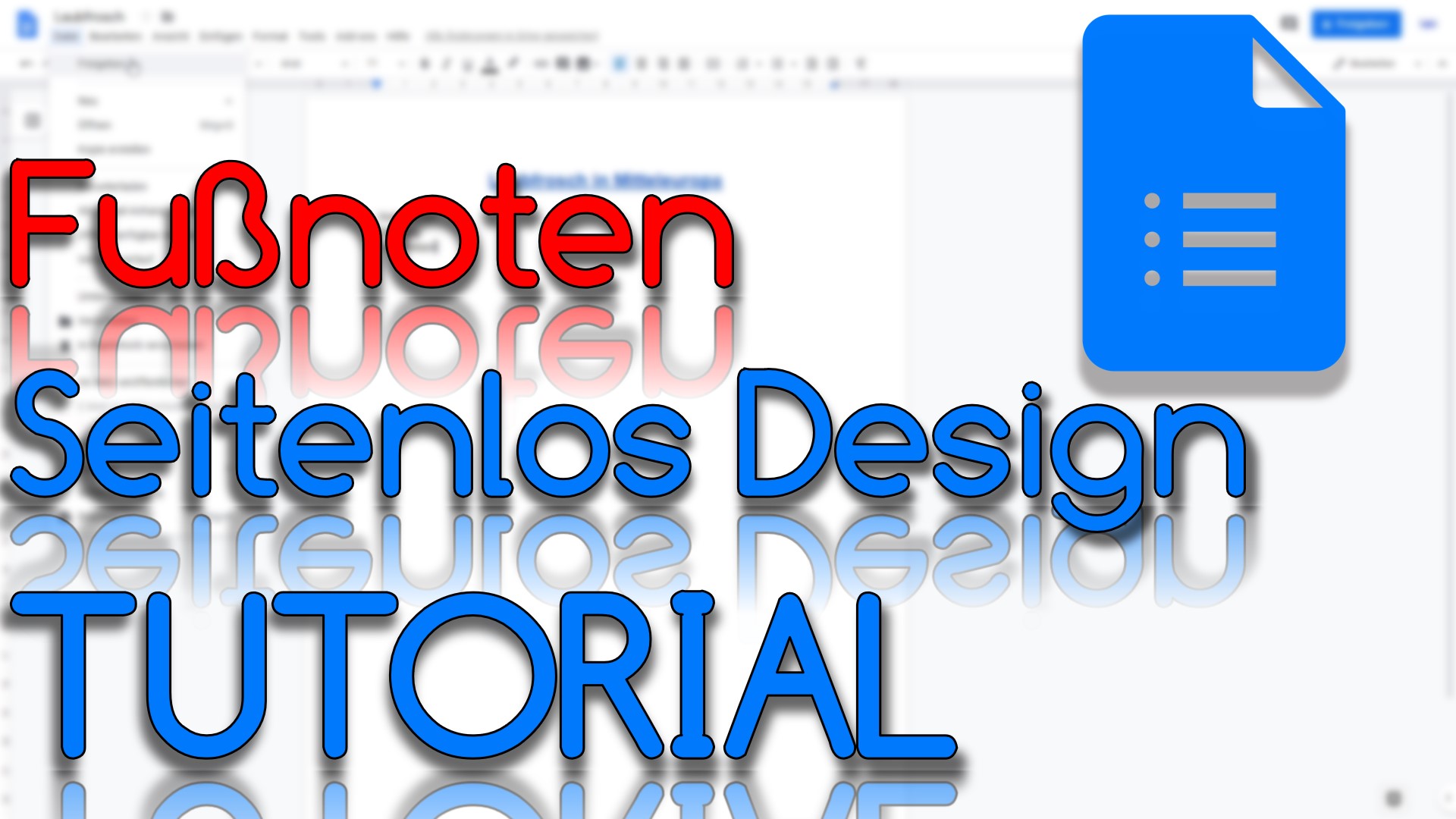 Fußnoten im Seitenlos Design in Google Docs (Video Thumbnail!)