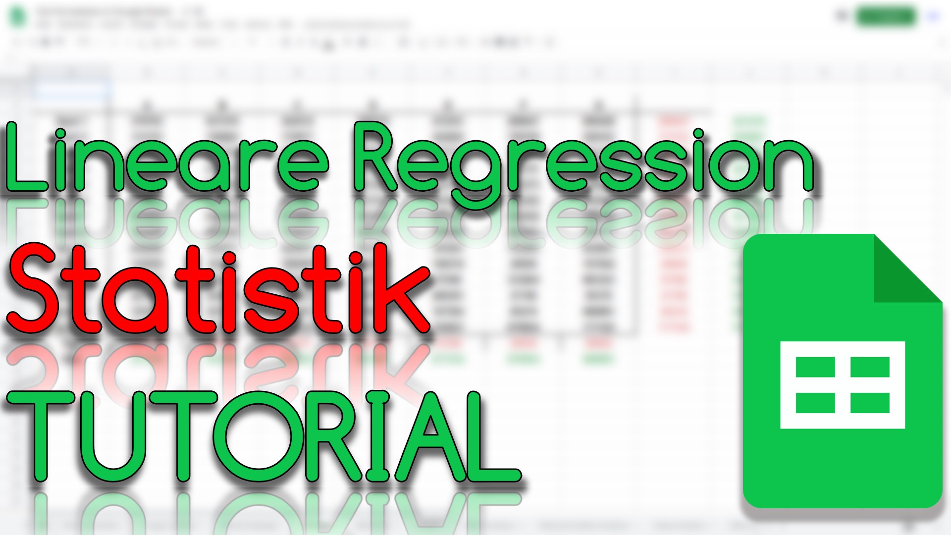 Lineare Regression selbst berechnen - Statistik in Google Sheets (Video Thumbnail!)