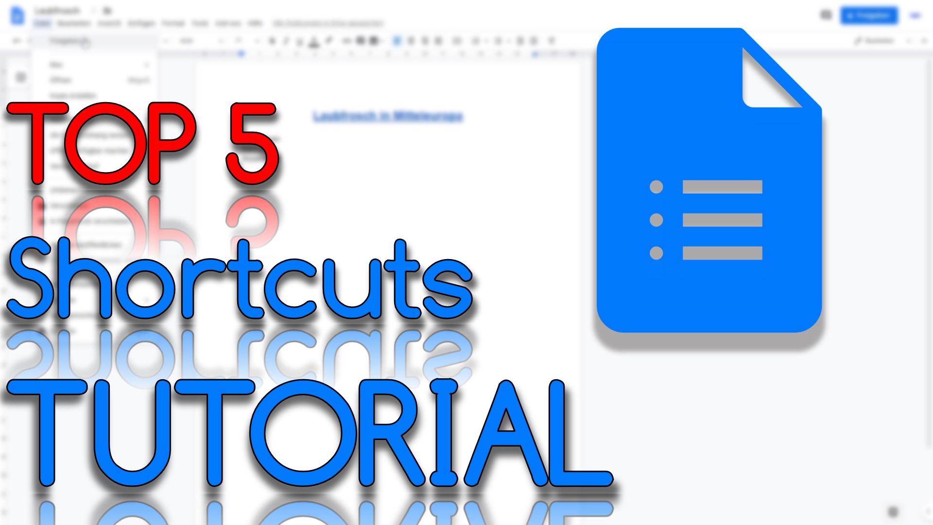 Top 5 Shortcuts in Google Docs (Video Thumbnail!)