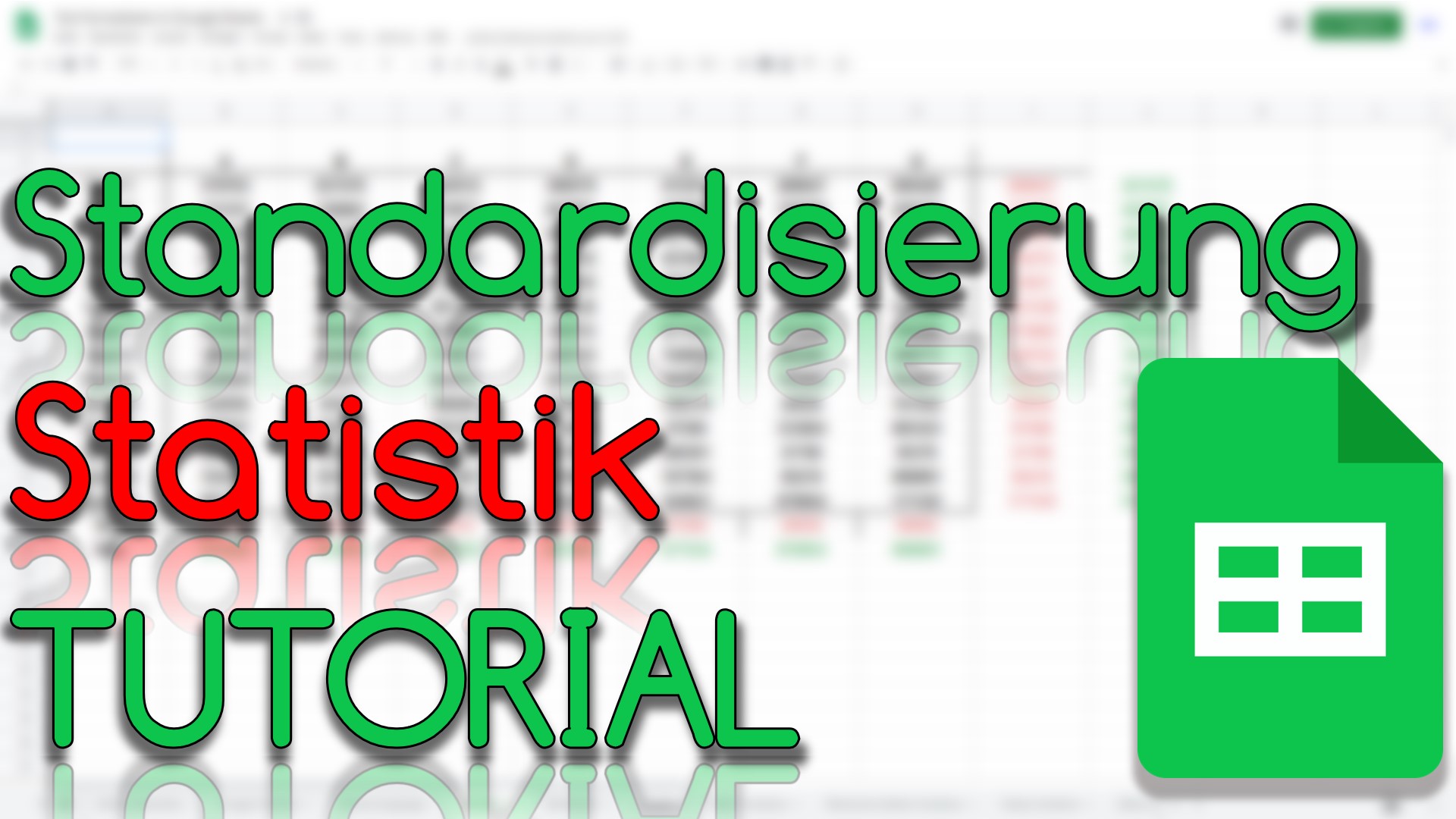 Standardisierung, Normierung und z-Werte - Statistik in Google Sheets (Video Thumbnail!)