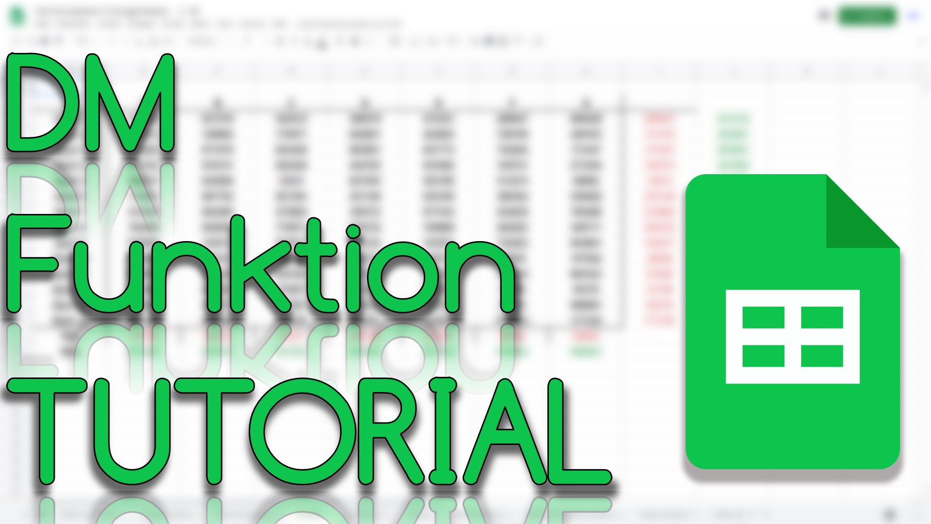 DM Funktion in Google Sheets (Video Thumbnail!)