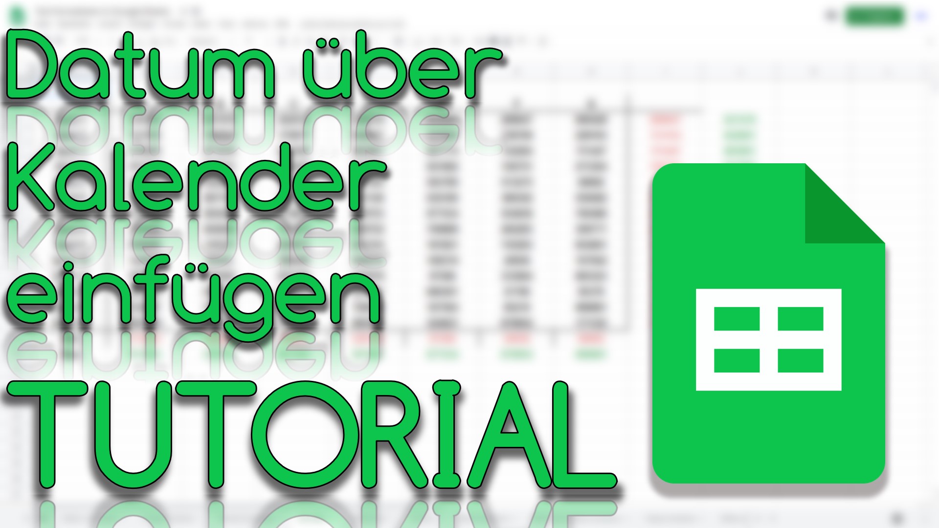Datum über Kalender einfügen in Google Sheets (Video Thumbnail!)