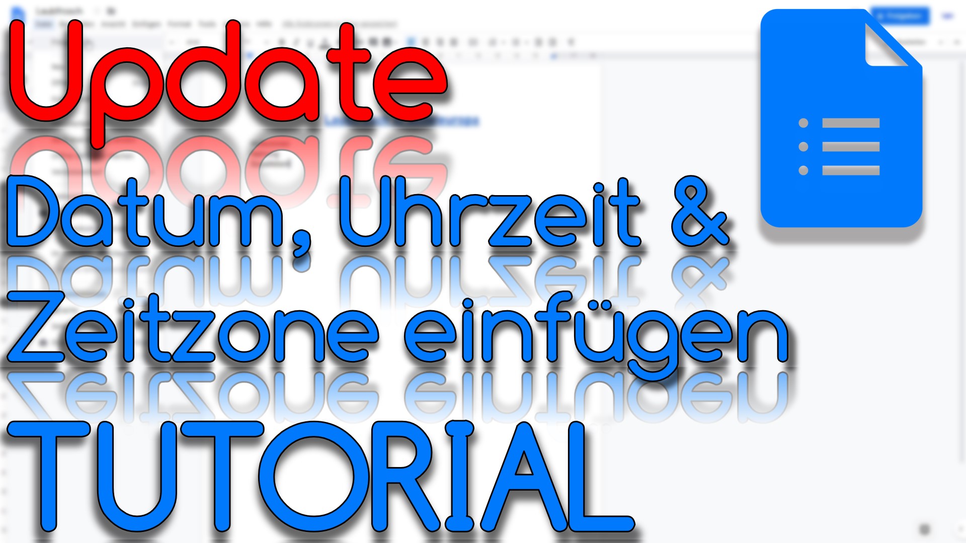 Datum mit Uhrzeit und Teitzone einfügen in Google Docs (Video Thumbnail!)