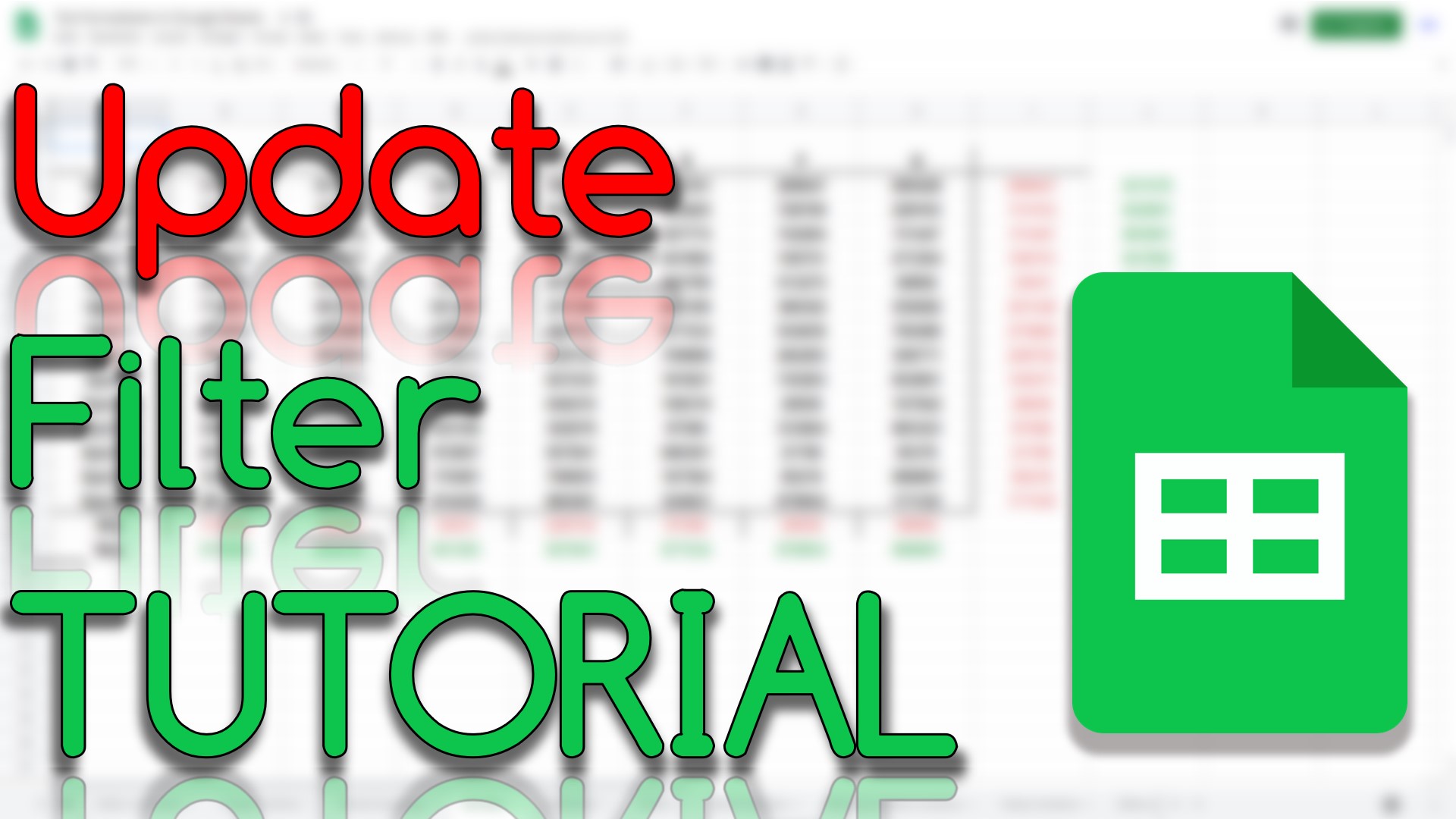 Filter Update in Google Sheets (Video Thumbnail!)