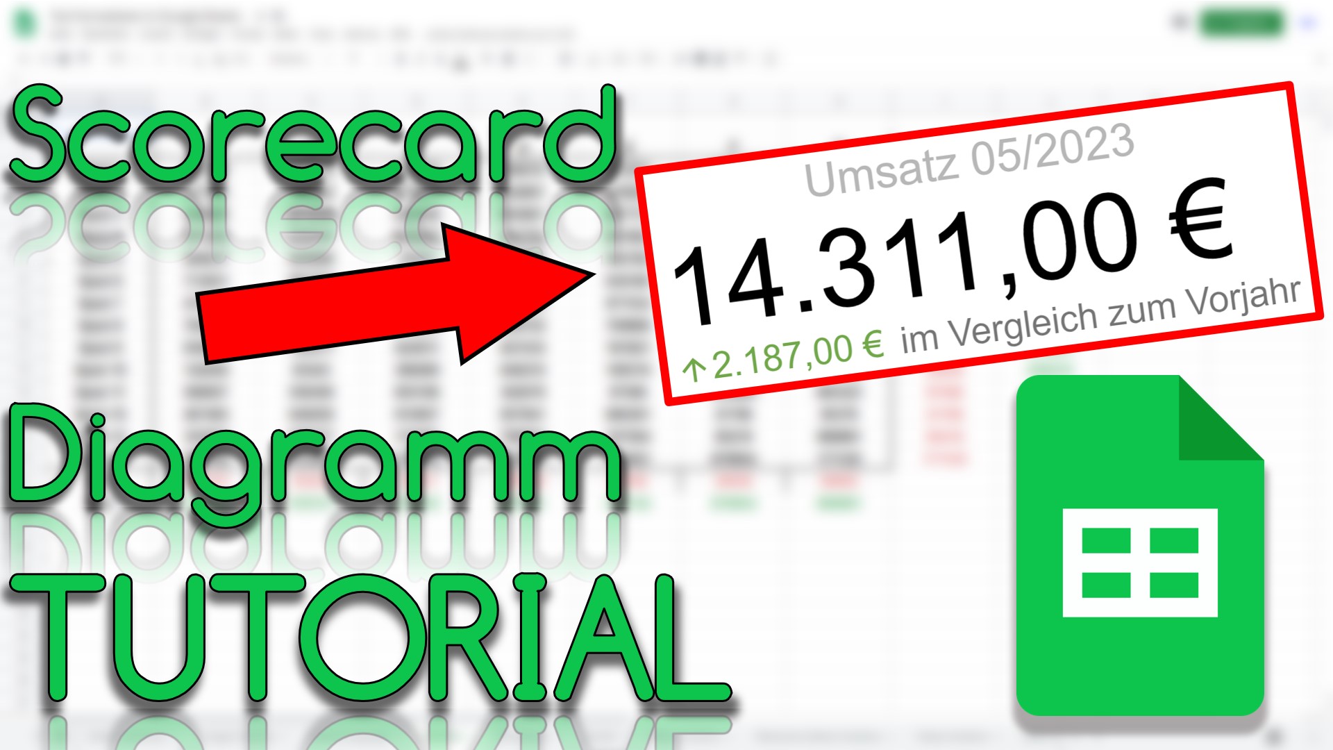 Scorecard Diagramm in Google Sheets (Video Thumbnail!)