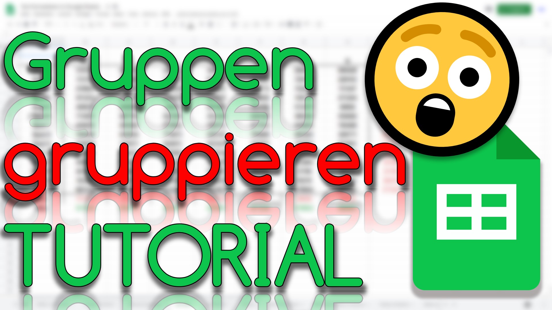 Gruppen gruppieren in Google Sheets (Video Thumbnail!)