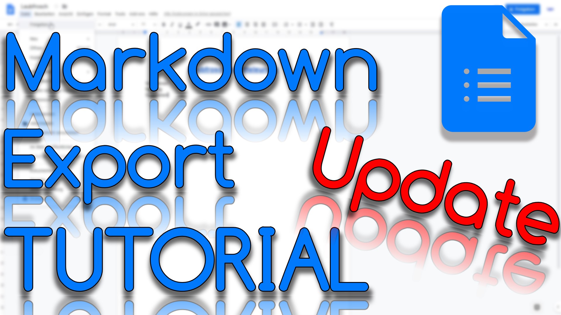 Datei als Markdown herunterladen in Google Docs (Video Thumbnail!)