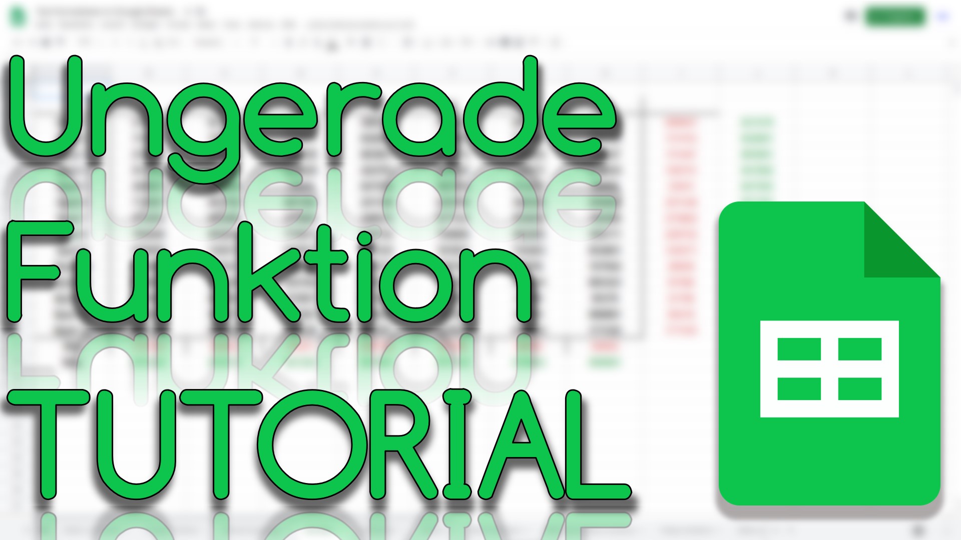 Ungerade Funktion in Google Sheets (Video Thumbnail!)