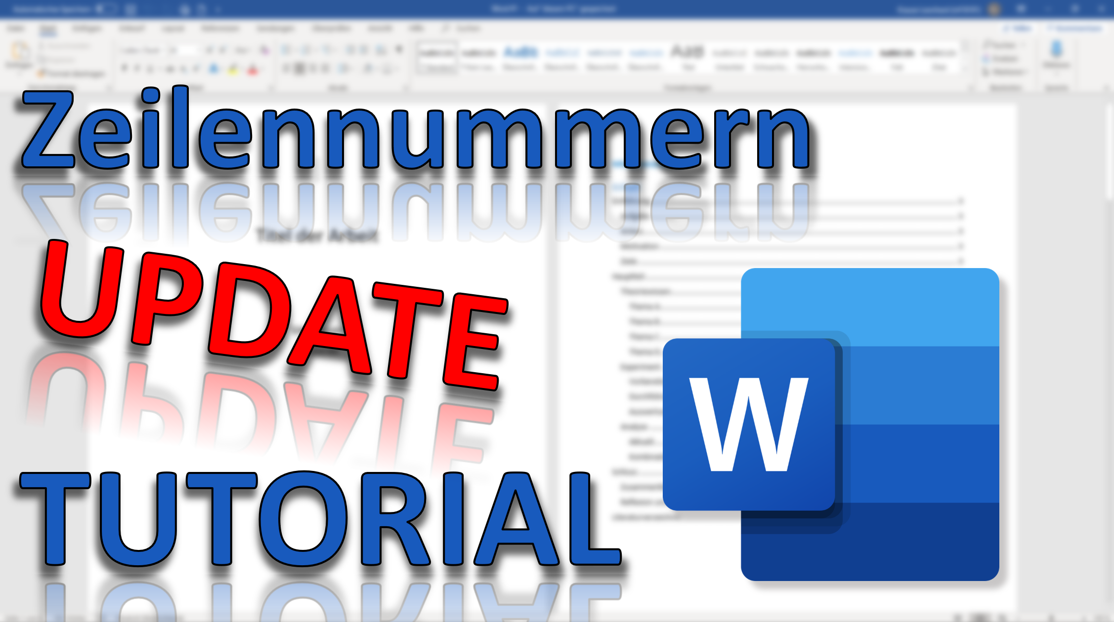 Update für Zeilennummern in Word Online (Video Thumbnail!)