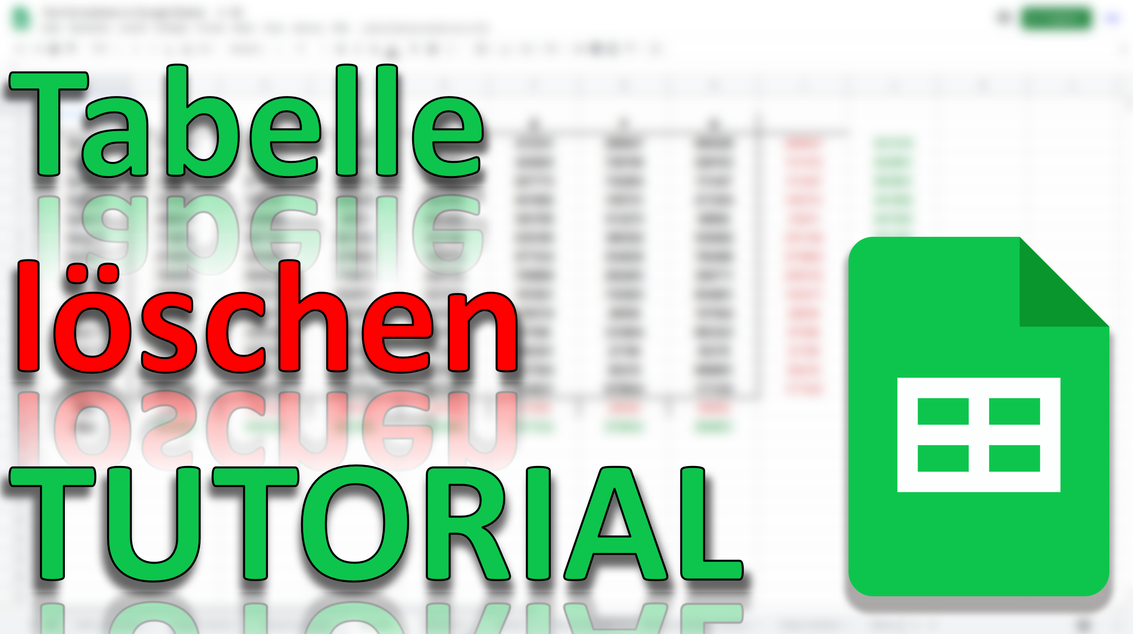 Tabelle löschen in Google Sheets (Video Thumbnail!)